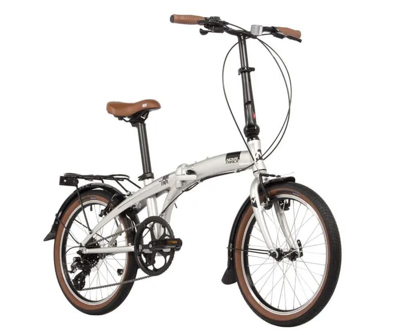 Велосипед NOVATRACK 20" TOWN складной, алюм., серебр., 8 скор., RDM310/TS71/HG20, V-brake