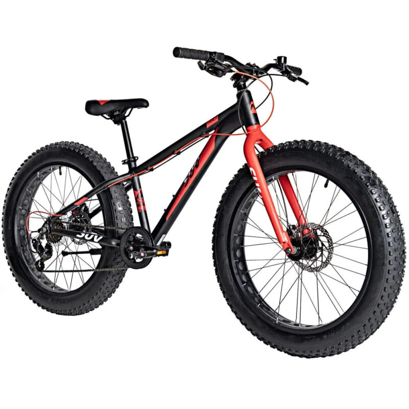 Велосипед NOVATRACK FATBIKE 24" SUV алюм.рама 13, графит., 7-скор, TY200/TS38, диск.торм.STG