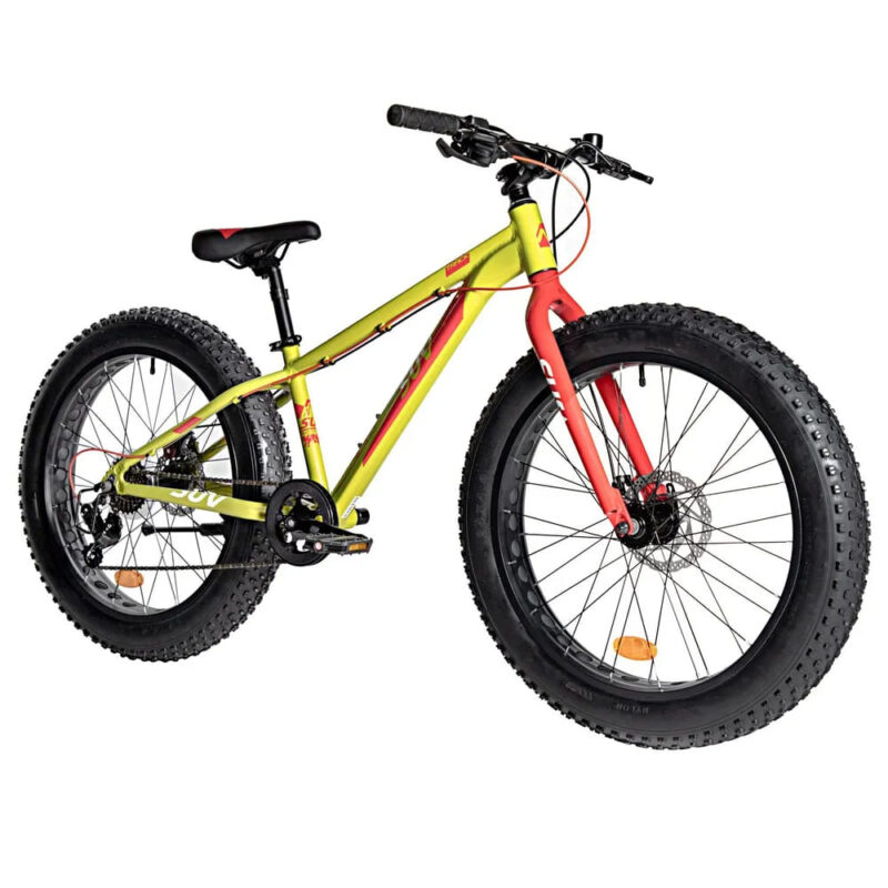 Велосипед NOVATRACK FATBIKE 24" SUV алюм.рама 13, зеленый, 7-скор, TY200/TS38, диск.торм.STG